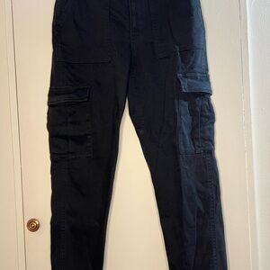 TNA Black Cargo Pants with Utility Design